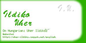 ildiko uher business card